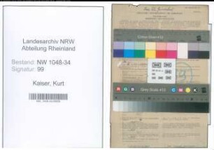 Entnazifizierung Kurt Kaiser , geb. 21.10.1893 (Arzt)