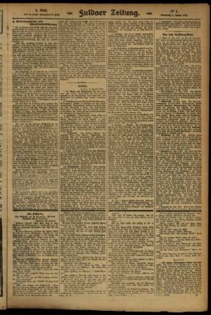 Zweite Ausgabe vom Donnerstag, den 02. Januar 1913.
