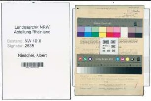 Entnazifizierung Albert Niescher , geb. 12.10.1903 (Handwerkmeister)