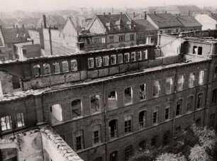 Zerstörungen Zweiter Weltkrieg. Kaiserstraße, Universität/Technische Hochschule - Hauptgebäude