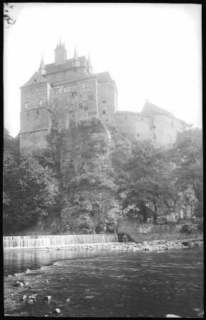 Waldheim. Schloss Kriebstein mit Wehr