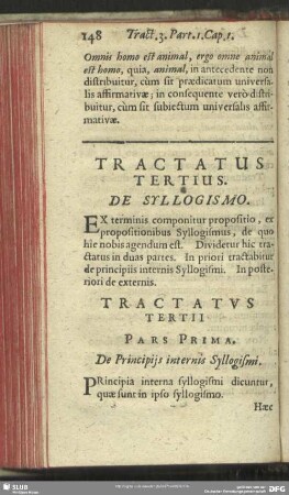 Tractatus Tertius. De Syllogismo