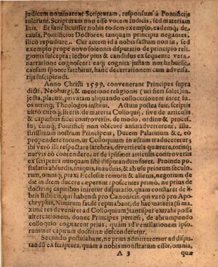 Relatio Historica De Habito Nuper Ratisbonæ Colloquio inter Augustanæ Confessionis Theologos & Pontificios