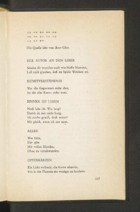 Die Quelle lebt von ihrer Güte.