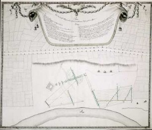 WHK 40 Hessische Revüen und Manöver: Plan und Beschreibung des Manövers des hanauischen Regiments bei Hanau, 30. Mai 1771