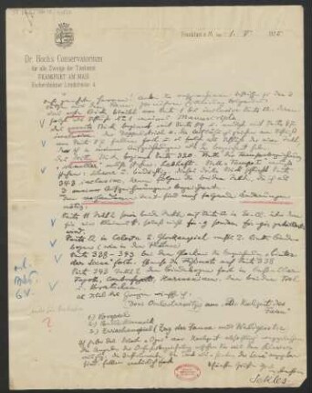 Brief an B. Schott's Söhne : 01.05.1925