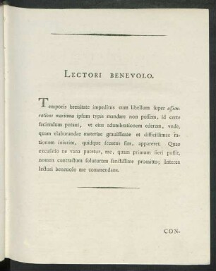 Lectori Benevolo.