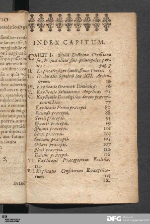Index Capitum.