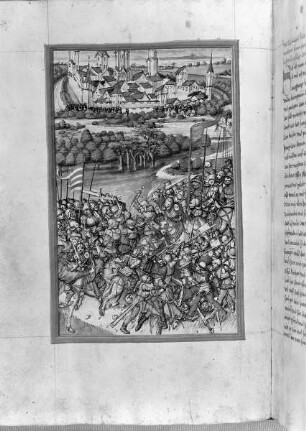 Sigismund Meisterlin, Chronik der Stadt Augsburg — Schlacht auf dem Lechfeld, Folio 70verso