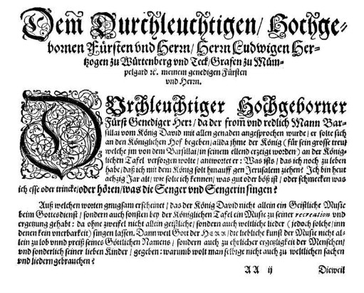 Dem Durchleuchtigen/ Hochgebornen Fürsten vnd Herrn/ Herrn Ludwigen Herzogen zu Würtenberg vnd ...