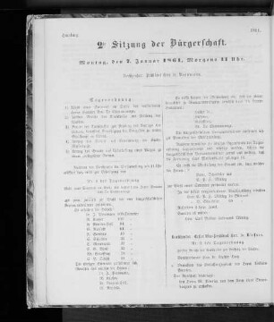 2te Sitzung der Bürgerschaft