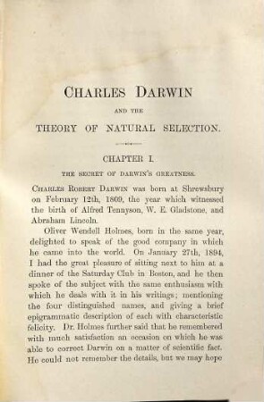 Charles Darwin and the Theory of Natural Selection