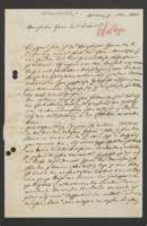 Brief von Philipp Wirtgen an Unbekannt