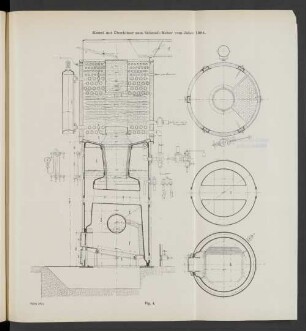Kessel mit Überhitzer zum Schmidt-Motor vom Jahre 1894.