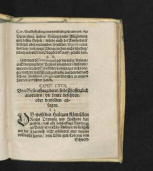 Caput LXVII. Von Bestraffung derer/ so boshafftiglich austreten/ die Leute befehden/ oder denselben absagen.
