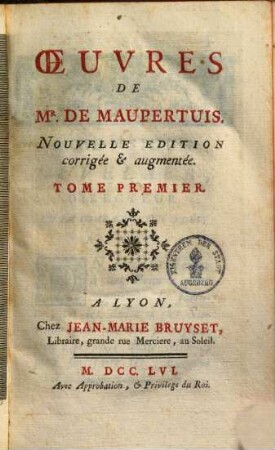 Oeuvres De Mr. De Maupertuis, 1