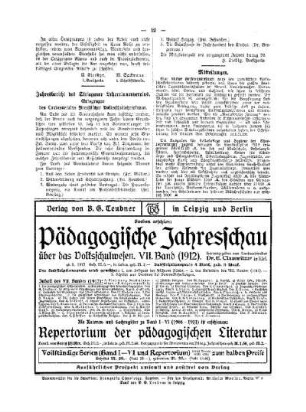 Jahresbericht des Striegauer Lehrerinnenvereins