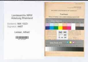 Entnazifizierung Alfred Lesser , geb. 06.06.1898 (Polizeibeamter)