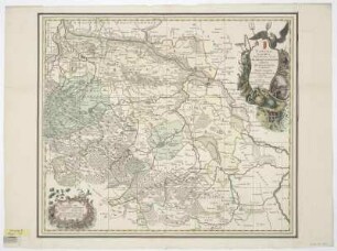 Karte des Fürstentums Halberstadt, 1:180 000, Kupferstich, um 1748