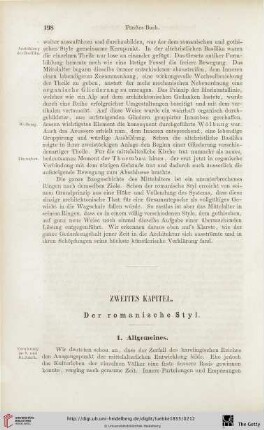 Zweites Kapitel: Der romanische Styl