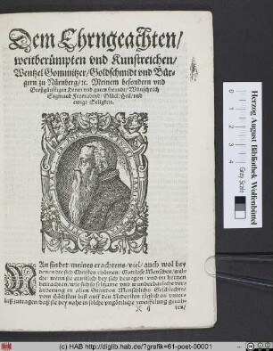 Porträt des Wenzel Jamnitzer.