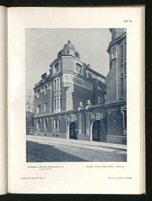 Tafel 59: Wohnhaus in München, Kaulbachstrasse 26