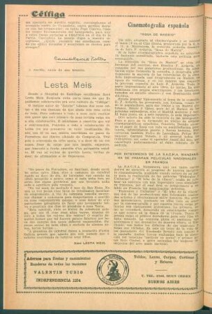Por intermedio de la S.A.C.H.A. Manzanera se pasarán películas nacionales en Francia