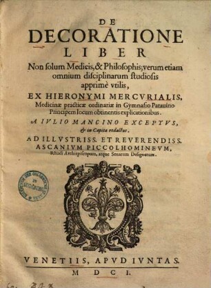 De Decoratione liber
