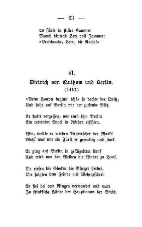 41. Dietrich von Quitzow und Berlin. (1410.)
