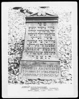Grabstein Markus Appel (+ 1894)