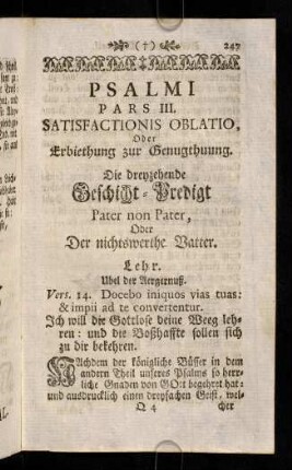 247-259, Die dreyzehende Geschicht-Predigt