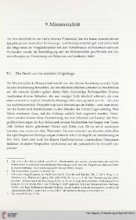 9. Ministerialität