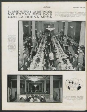 El arte nuevo y la distinción no están reñidos con la buena mesa