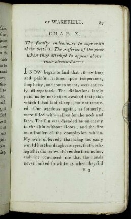 Chap. X. The family endeavours to cope with their betters. The miseries of the poor when they attempt to appear above their circumstances.