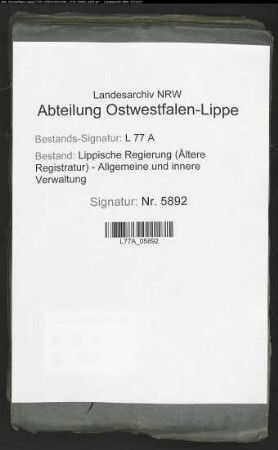 Prüfung und Niederlassung des Dr. med. Friedrich Schnitger aus Lemgo zu Schwalenberg, Bd. 1