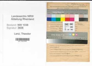 Entnazifizierung Theodor Lenz , geb. 24.10.1918 (Dentist)