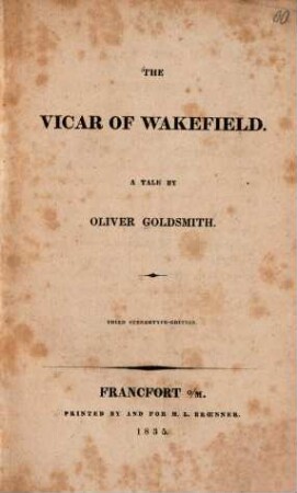 The vikar of Wakefield : A tale