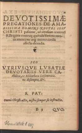 Devotissimae Precationes De Amarissima Domini Nostri Iesu Christi passione ...
