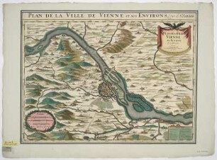Umgebungskarte von Wien, 1:95 000, Radierung, nach 1692