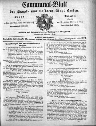 1872,46: No. 46, 17. November 1872