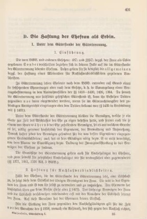 I. Unter dem Güterstande der Gütertrennung