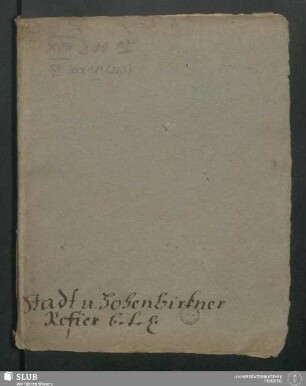 22,3: Stadt u. Hohenbirkner Refier betr. - XVII 300 8. (22,3)