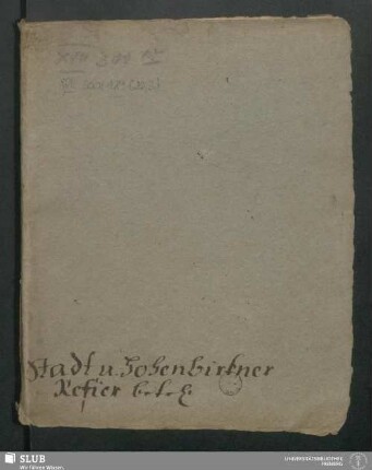 22,3: Stadt u. Hohenbirkner Refier betr. - XVII 300 8. (22,3)
