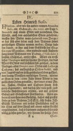 IV. Leben Heinrich Suso