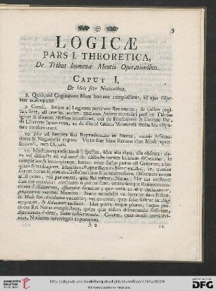 Pars I. Theoretica