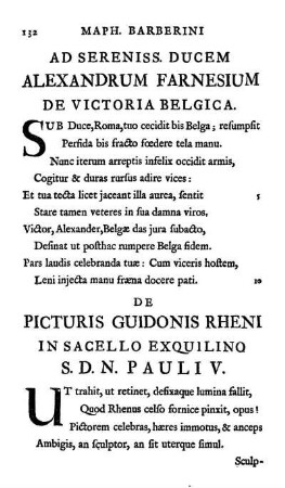 Ad Sereniss. Ducem Alexandrum Farnesium De Victoria Belgica.