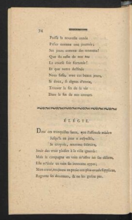 Élégie.