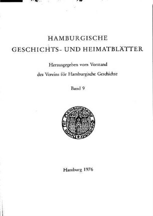 9.1971/76: Hamburgische Geschichts- und Heimatblätter