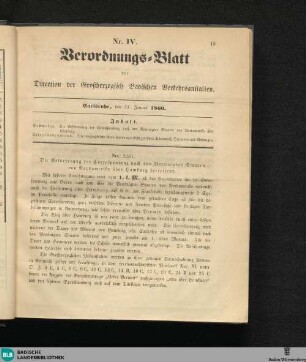 Verordnungs-Blatt der Direction der Großherzoglich-Badischen Verkehrsanstalten