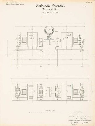 Elektrische Zentrale der Wasserbauinspektion, Emden: Zusatzmaschine: Schnitte 1:10